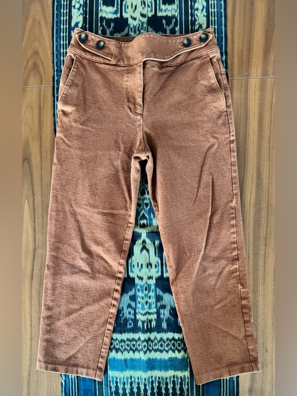 Boden Rust color Cotton Sailor Cropped Trousers Pants size 6P